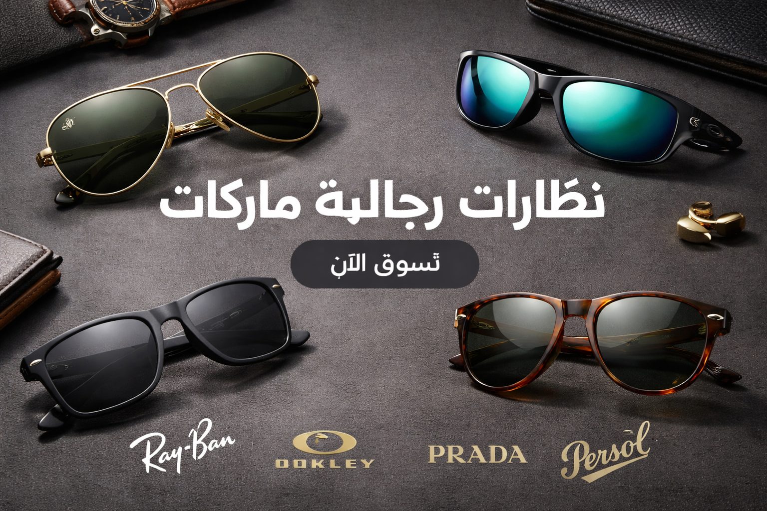 نظارات رجالي عدة ماركات